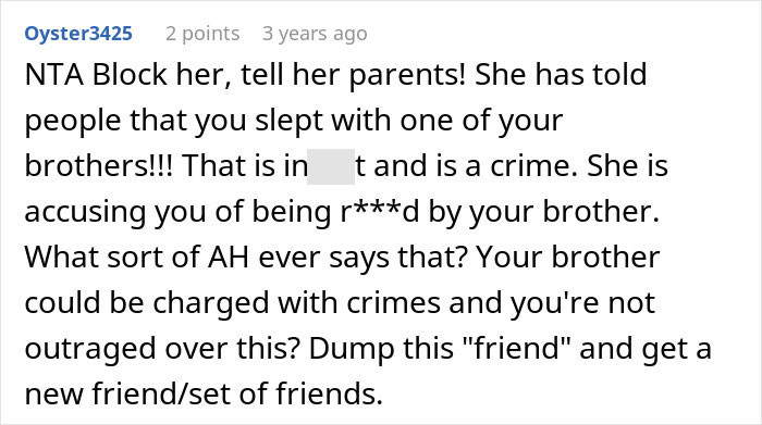 Comment urges to block teen spreading false accusations about brothers Comment urges to block teen spreading false accusations about brothers