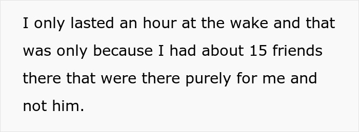 Post about attending an ex's funeral wake with support from friends. Post about attending an ex's funeral wake with support from friends.