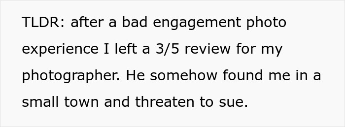 Couple Leaves Photographer A 3-Star Review, Then Gets A Response They Never Expected