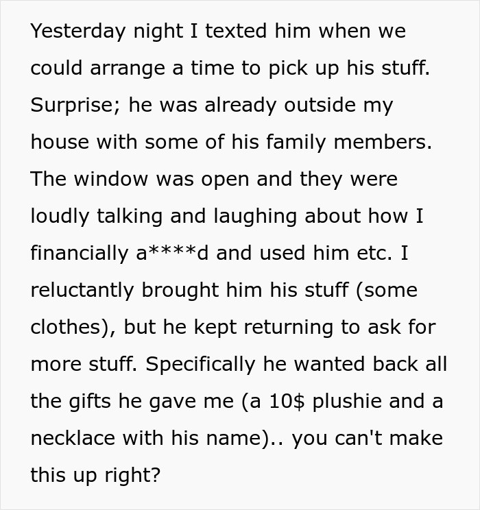 Guy Reminds Woman Of All The Things He Buys, Uses Them Against Her, Then Says She's Hurting Him Guy Reminds Woman Of All The Things He Buys, Uses Them Against Her, Then Says She's Hurting Him