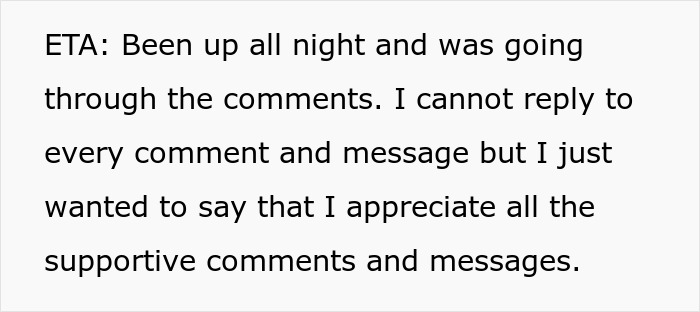 Text post updating readers after a dream proposal turned into a nightmare due to a girlfriend's disappearing act.