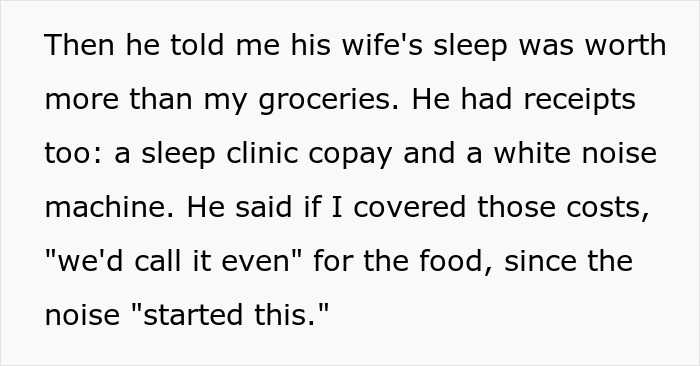 Neighbor offers to call it even if sleep-related costs are covered in dispute Neighbor offers to call it even if sleep-related costs are covered in dispute
