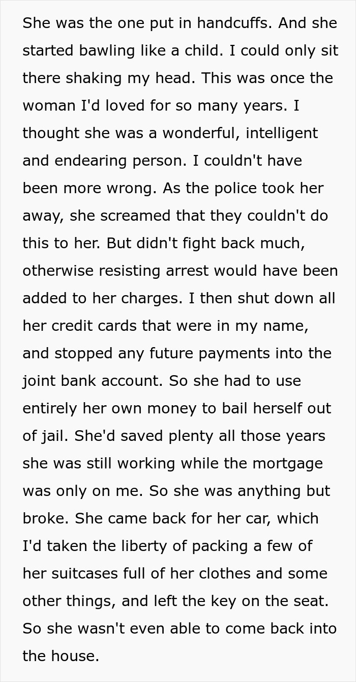 Text explaining police arresting a unfaithful wife after her secret affair led to a marriage-ending scandal. Text explaining police arresting a unfaithful wife after her secret affair led to a marriage-ending scandal.