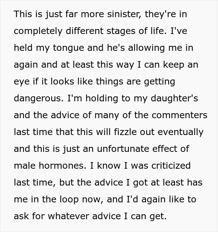 Text snippet of a mom expressing concerns about her son's GF and asking for advice. Text snippet of a mom expressing concerns about her son's GF and asking for advice.