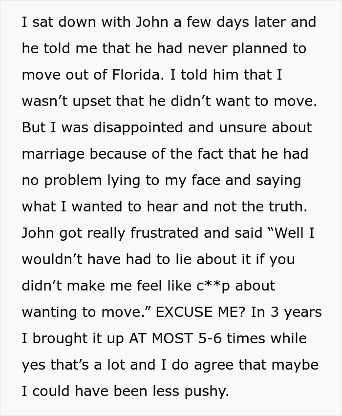 Story screenshot about a man confronted over a 3-year lie right before getting married. Story screenshot about a man confronted over a 3-year lie right before getting married.