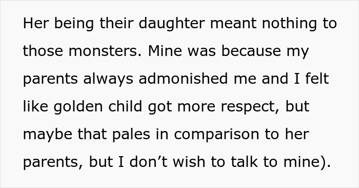 Man compares his family problems to his fiancés experiences Man compares his family problems to his fiancés experiences