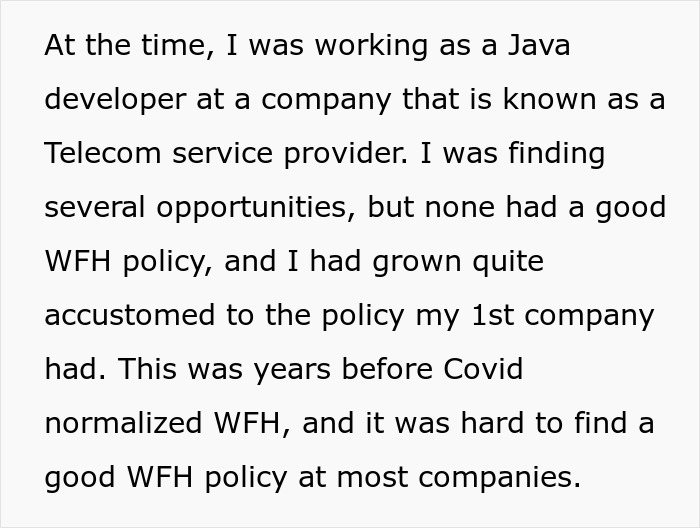Person Realizes Company's Strict Work-From-Office Rules Might Actually Come In Handy Person Realizes Company's Strict Work-From-Office Rules Might Actually Come In Handy