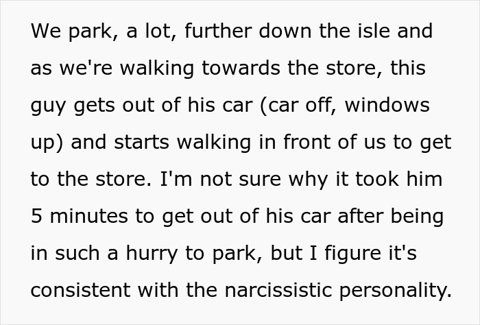 Man Steals A Family Parking Spot And Tells One Lie That Makes The Situation Much More Serious