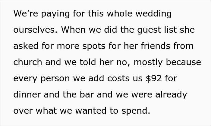 Woman Wants To Bill MIL After Her Surprise Wedding Guests No One Wanted