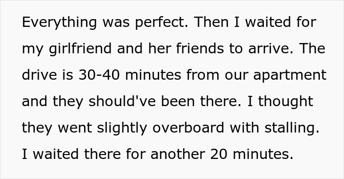 A text story about waiting during a dream proposal that turned into a nightmare.