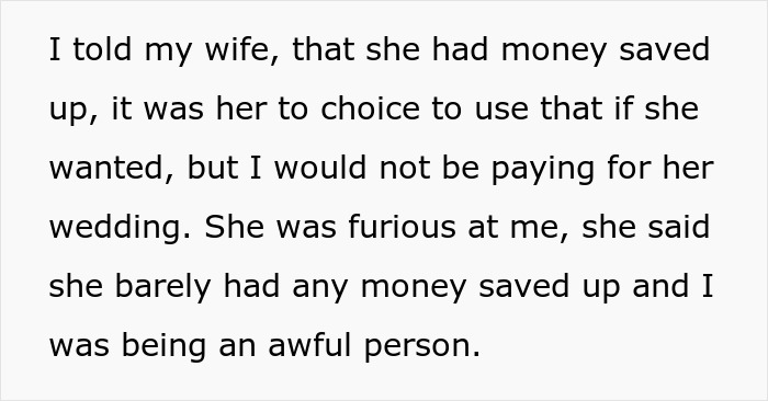 Stepdaughter Makes Sure Stepdad Knows She Hates Him, Still Shocked He Might Not Fund Her Wedding Stepdaughter Makes Sure Stepdad Knows She Hates Him, Still Shocked He Might Not Fund Her Wedding
