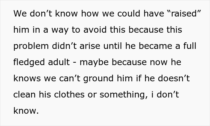 Grown Man Hates Doing Laundry, Doesn't Understand Why His Family Calls Him Out On His Stinky Clothes