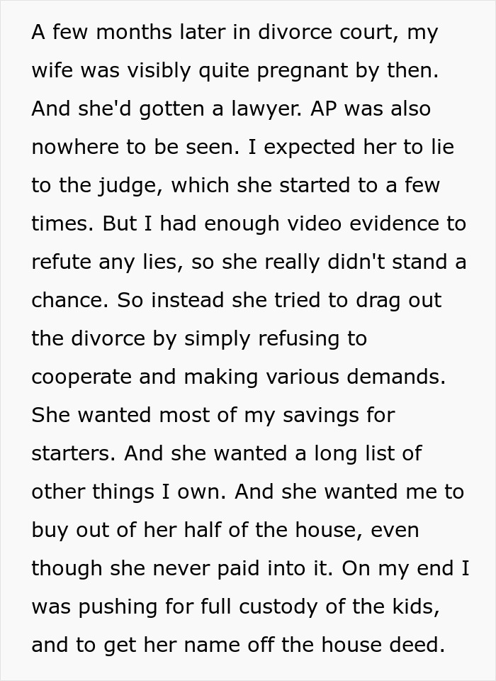 Text detailing court proceedings following a secret affair and pregnancy. Text detailing court proceedings following a secret affair and pregnancy.