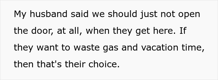 Reddit post discussion about a husband wanting to set a clear boundary with overbearing family members. Reddit post discussion about a husband wanting to set a clear boundary with overbearing family members.