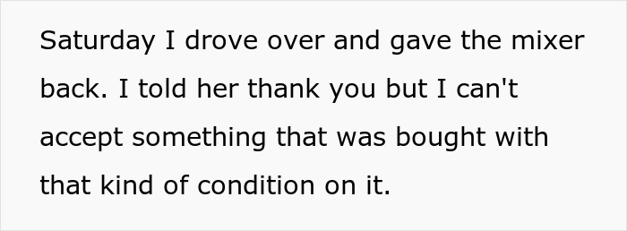 MIL's Gift Comes With Specific Conditions, She's Left In Tears When Woman Refuses To Accept Them MIL's Gift Comes With Specific Conditions, She's Left In Tears When Woman Refuses To Accept Them