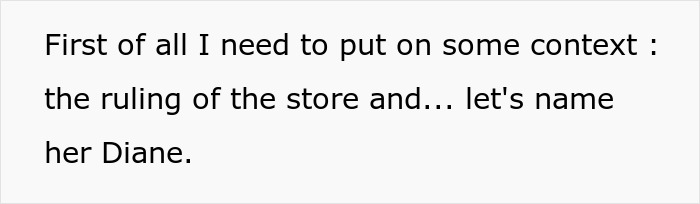 An online story snippet mentioning a store ruling and a coworker named Diane An online story snippet mentioning a store ruling and a coworker named Diane