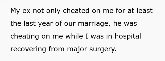 Online post revealing infidelity from an ex before his funeral. Online post revealing infidelity from an ex before his funeral.