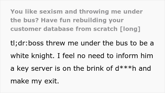 Boss Throws Loyal IT Guy Under The Bus For A New Manager Who Barely Knows The Job