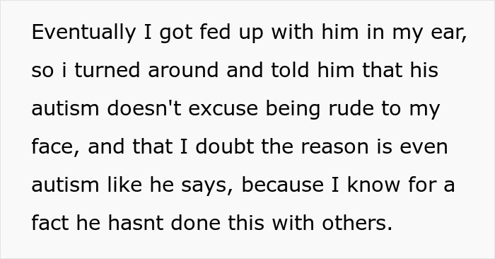 Text snippet explaining the confrontation after a male coworker insults woman hair.