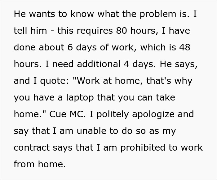 Person Realizes Company's Strict Work-From-Office Rules Might Actually Come In Handy Person Realizes Company's Strict Work-From-Office Rules Might Actually Come In Handy