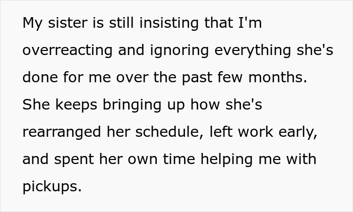 Text post explaining how an aunt leaves niece alone at school after taking her to past favors. Text post explaining how an aunt leaves niece alone at school after taking her to past favors.