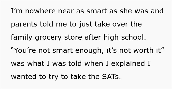 Screenshot of a story about parents who dismiss son’s achievements and discourage him from taking tests. Screenshot of a story about parents who dismiss son’s achievements and discourage him from taking tests.