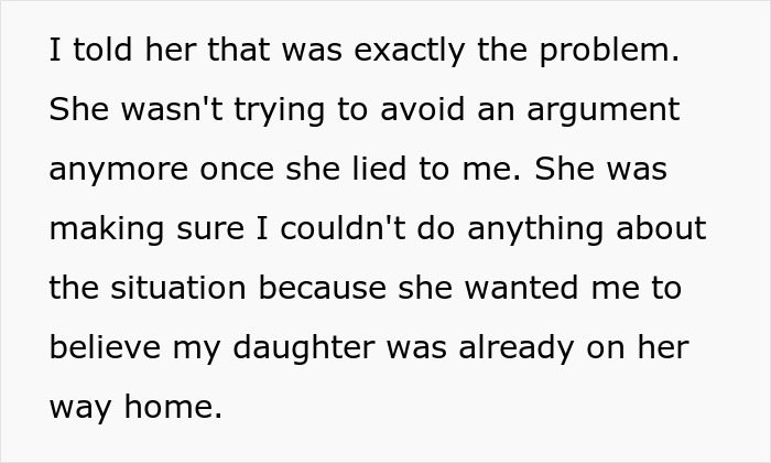 Text post addressing a family lie in the story where an aunt leaves niece alone at school. Text post addressing a family lie in the story where an aunt leaves niece alone at school.