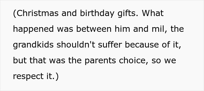 A text post discussing how grandkids shouldn't suffer over the choice of giving birth boundaries. A text post discussing how grandkids shouldn't suffer over the choice of giving birth boundaries.