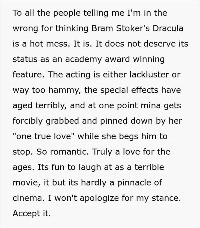 Opinion on Bram Stoker's Dracula as a poorly acted Halloween movie