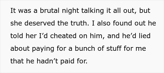 Text describing ex lies uncovered before funeral about false accusations and money Text describing ex lies uncovered before funeral about false accusations and money