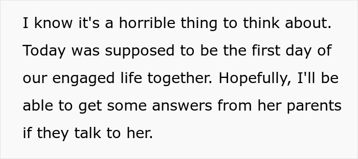 Text post expressing heartbreak following a ruined dream proposal and hoping for answers after a disappearing act.