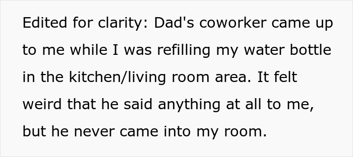 Text clarifying how a coworker approached the daughter, leading to her dad being shamed to pay classes Text clarifying how a coworker approached the daughter, leading to her dad being shamed to pay classes