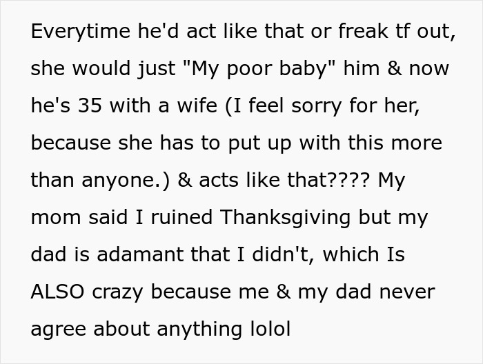 Thanksgiving Turns Into Screamfest After Immature Brother Drives Sister To Snap Back At His Tantrum