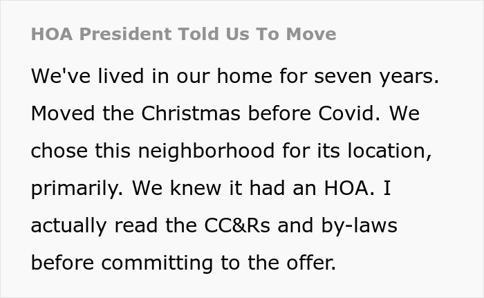 HOA Tells Residents To Move If They're Unhappy With Them HOA Tells Residents To Move If They're Unhappy With Them