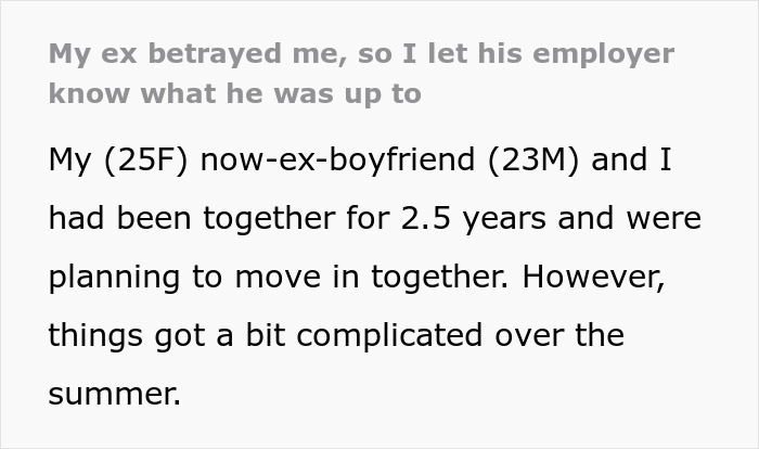 25YO Takes Revenge On BF Who Found A "Backup" GF By Emailing His Employer About His Fake Sick Leave 25YO Takes Revenge On BF Who Found A "Backup" GF By Emailing His Employer About His Fake Sick Leave