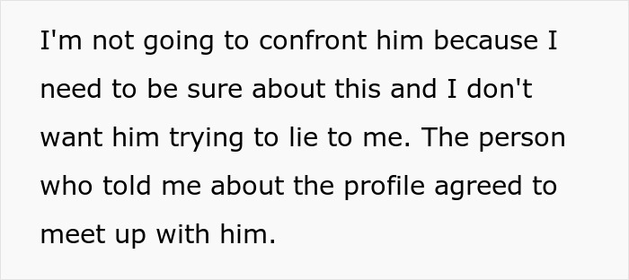 Text about not confronting husband and arranging meet through a third party