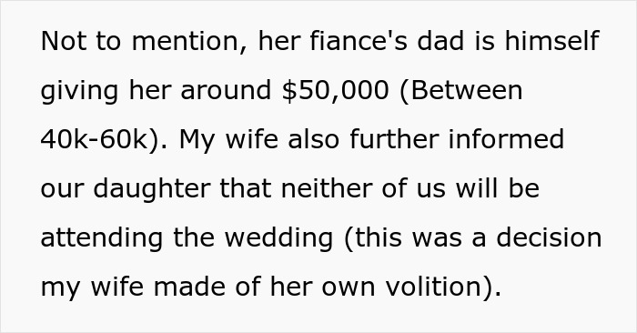 Stepdaughter Makes Sure Stepdad Knows She Hates Him, Still Shocked He Might Not Fund Her Wedding Stepdaughter Makes Sure Stepdad Knows She Hates Him, Still Shocked He Might Not Fund Her Wedding