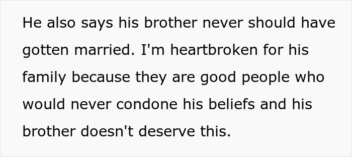 Screenshot of text detailing how the fiancé changed and why his family is heartbroken. Screenshot of text detailing how the fiancé changed and why his family is heartbroken.