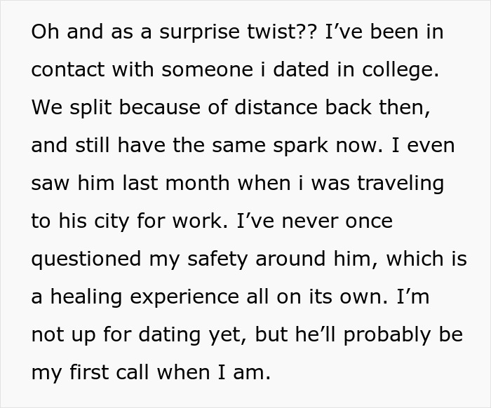 A text post about healing and moving forward after recovering from a difficult relationship with a boyfriend.