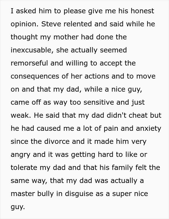 Dad Threatens To Skip Daughter’s Wedding If She Invites Cheater Mom, She’s Fed Up With Their Drama Dad Threatens To Skip Daughter’s Wedding If She Invites Cheater Mom, She’s Fed Up With Their Drama