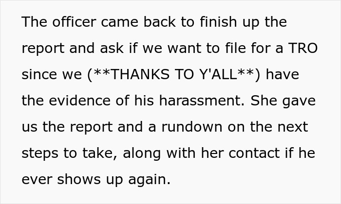 A screenshot of text about filing a TRO against a bestie who chose the day she gets engaged to confess love A screenshot of text about filing a TRO against a bestie who chose the day she gets engaged to confess love