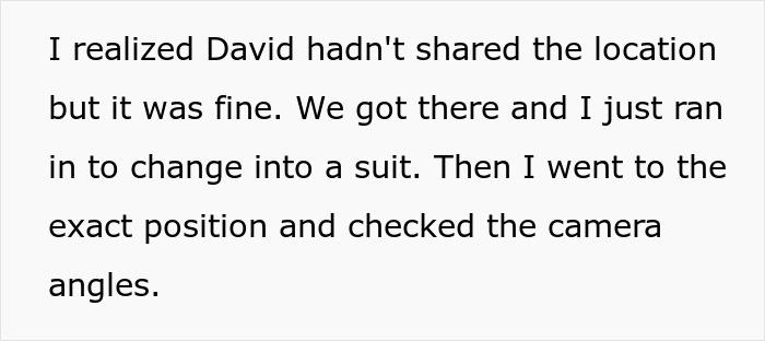 A screenshot of text about getting dressed up for a dream proposal.