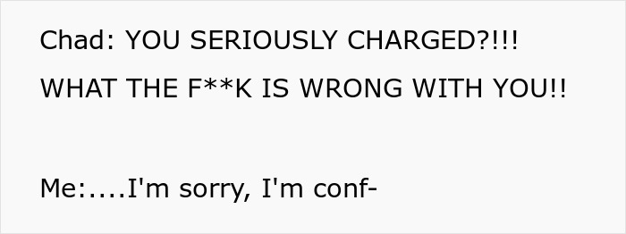 Text message showing a hotel guest angrily accusing staff of wrongful charges Text message showing a hotel guest angrily accusing staff of wrongful charges
