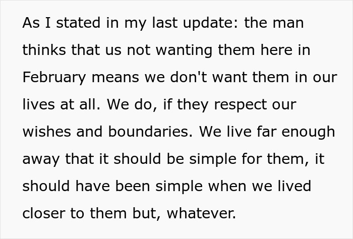 Text explaining a dad cutting her out of his life over a visit misunderstanding, highlighting setting a clear boundary. Text explaining a dad cutting her out of his life over a visit misunderstanding, highlighting setting a clear boundary.
