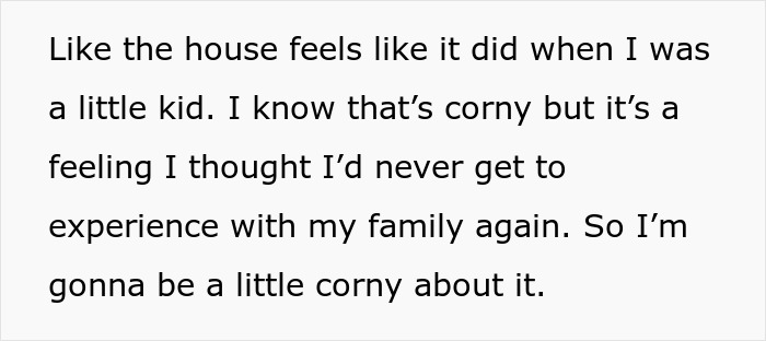 Text about feeling like a child again after a woman gets caught throwing away her stepchild’s food.