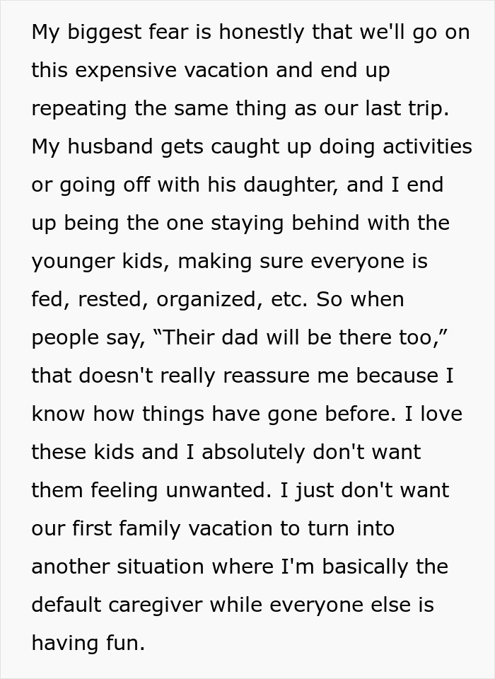 Wife Says No To Husband’s Plan To Bring His Former Stepkids On Their Florida Vacation, He Gets Mad Wife Says No To Husband’s Plan To Bring His Former Stepkids On Their Florida Vacation, He Gets Mad