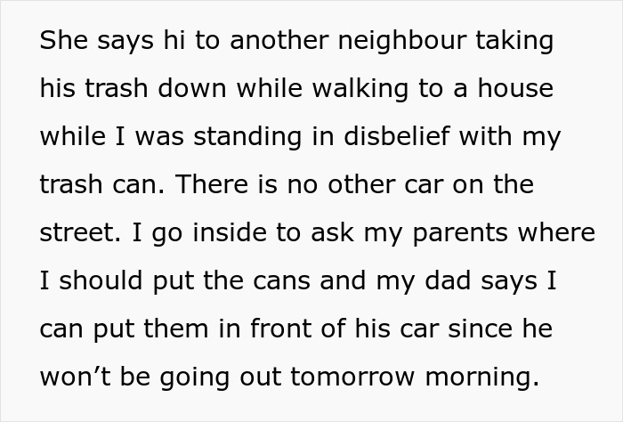 Guy Has Had Enough Of Neighbors' Parking Habits, So A Sunday Trash Run Turns Into Petty Revenge Guy Has Had Enough Of Neighbors' Parking Habits, So A Sunday Trash Run Turns Into Petty Revenge