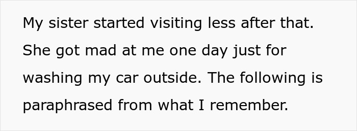 Story snippet of a sibling conflict where a teen works to buy his first car and the sister gets mad over washing it. Story snippet of a sibling conflict where a teen works to buy his first car and the sister gets mad over washing it.