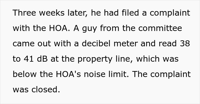 Text about filing a noise complaint with HOA over EV charger noise limits Text about filing a noise complaint with HOA over EV charger noise limits