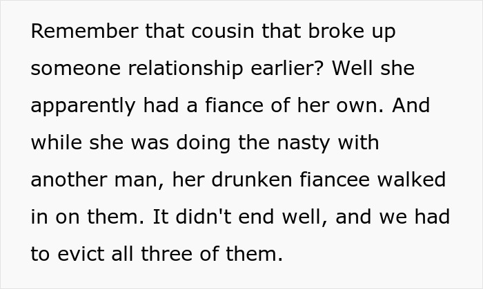 A story of a bridezilla who ruins hotel rooms, leading to the eviction of three guests caught in a messy affair